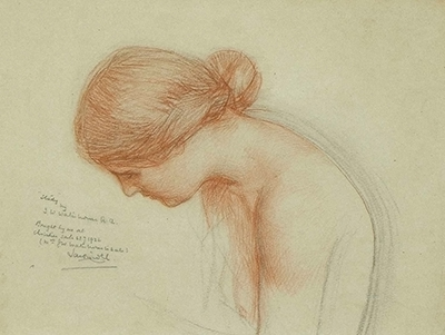 Study for Psyche Opening the Golden Box John William Waterhouse